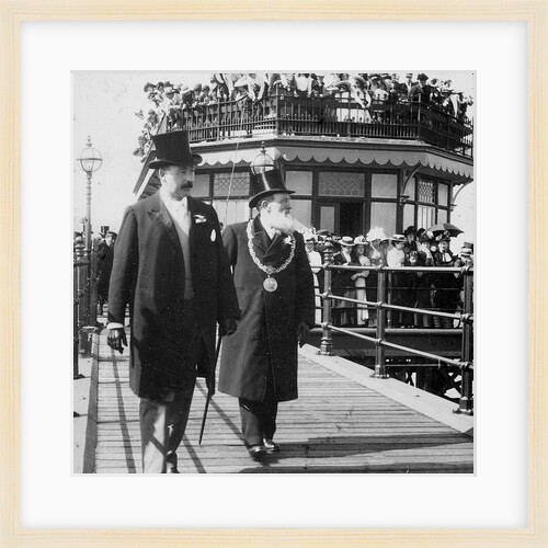 Waiting for the King, Queen's Pier, Ramsey, Isle of Man by George Bellett Cowen